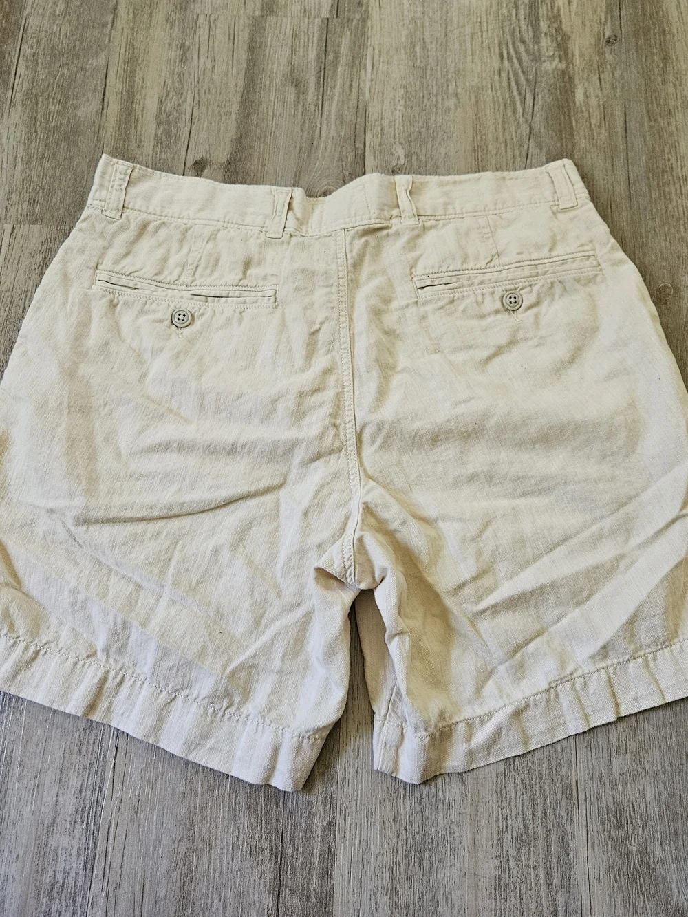 Todd Snyder Men's Light Cream Cotton Linen-Blend Casual Hudson Shorts 31 7
